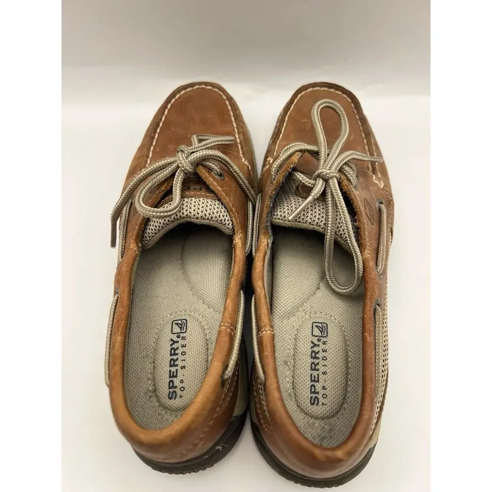 Sperry Top Sider Intrepid Brown Leather Boat Shoes Women Size 6